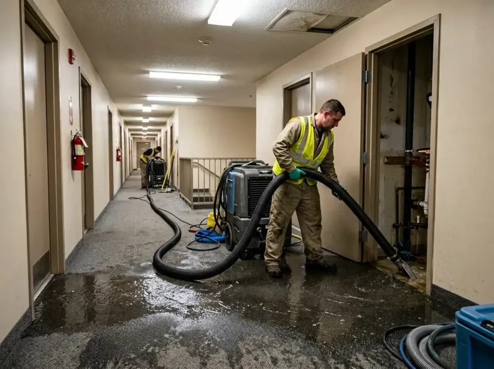 multi-unit-apartment-hallway-f-005 — frequently asked questions, Emergency Burst Pipe Water Extraction & Removal in Myerstow…